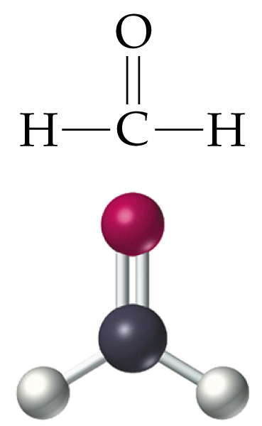 CH2O - Formatdehyd in chemischer Grundstruktur